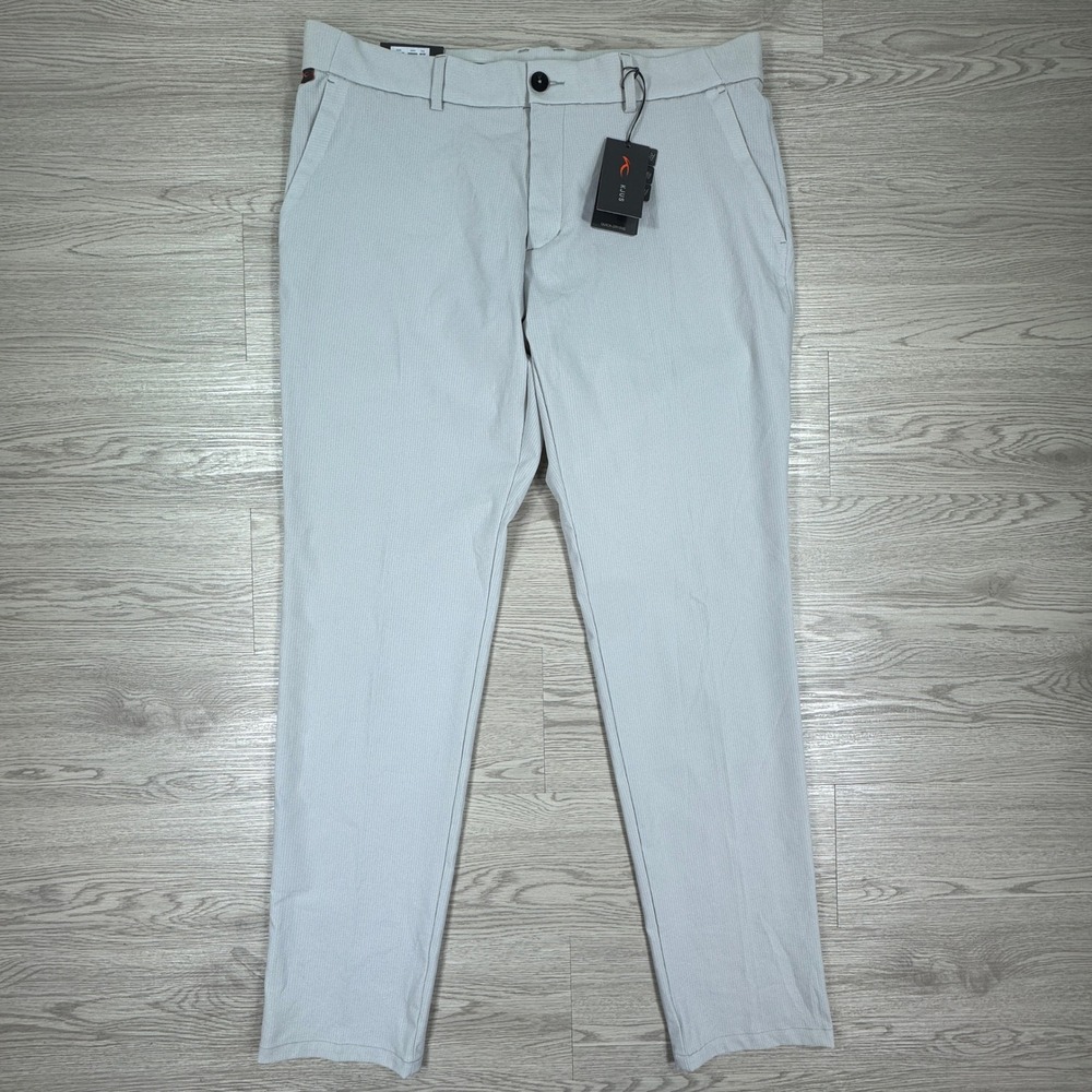 KJUS Men's Golf Pants Trade Wind Tailored Fit Gray W36 L32 NWT Performance